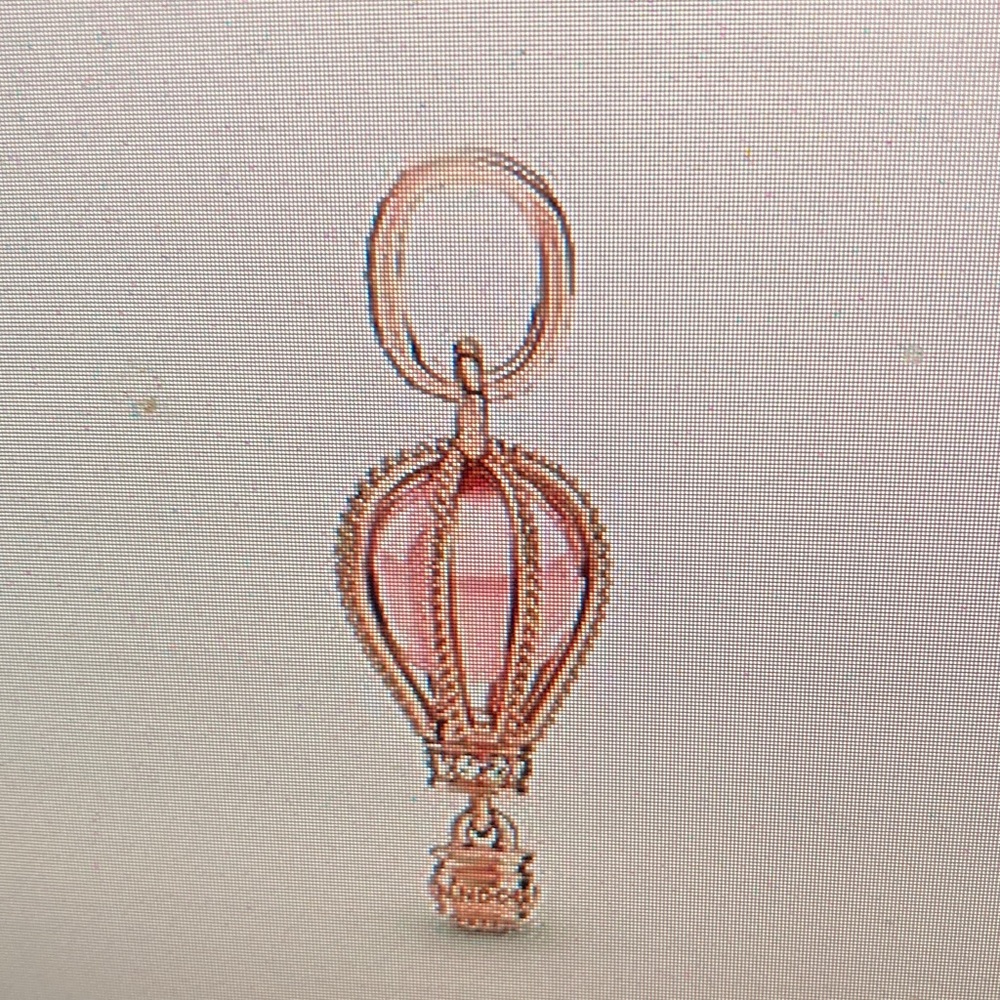 Pandora Rose and Pink Hot Air Balloon Necklace Charm - Picture 4 of 4